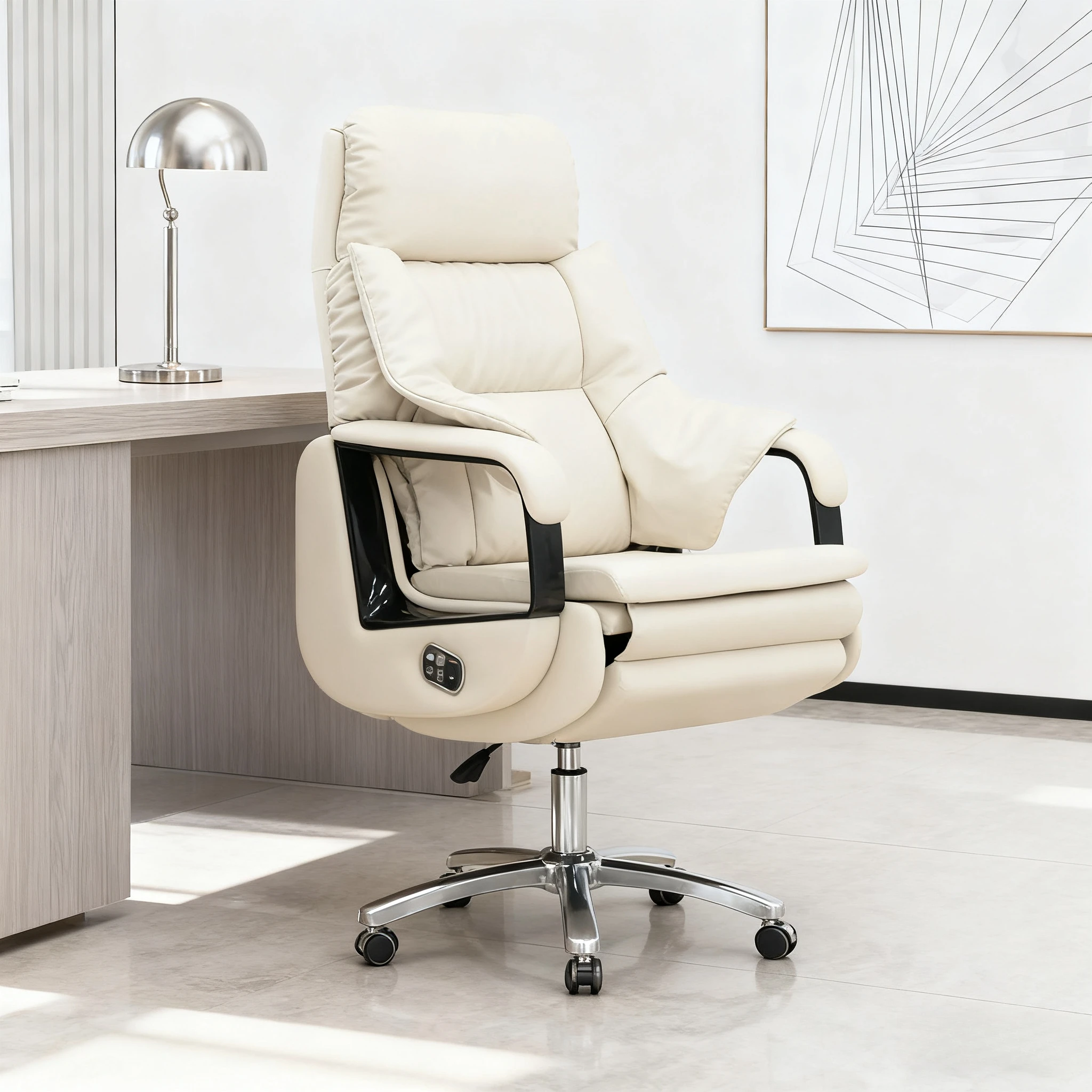 Leather Long Chair Massage Mobile Designer Office Swivel Luxury Solid Gaming Chair Sitting Sillas De Oficina Office Furniture