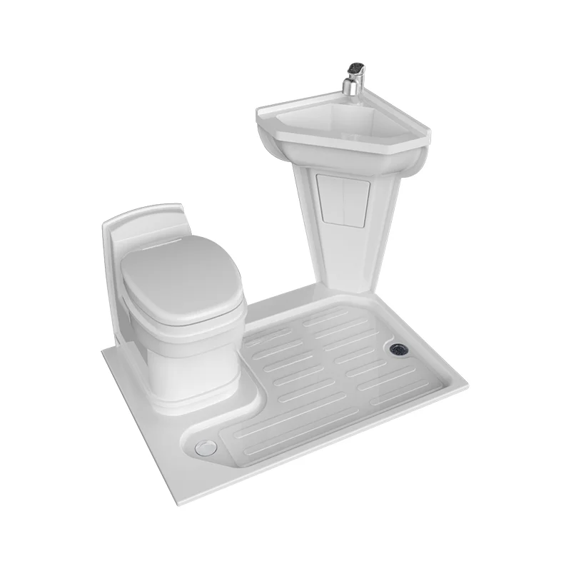 RV shower room chassis blister shower base with wash basin RV universal bathroom