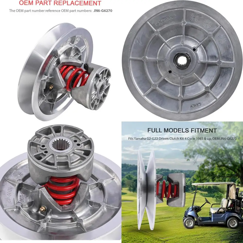 

CXRCY Secondary Drive Clutch with Heavy Duty Spring for Yamaha 1985-2007 G2 G8 G9 G11 G14 G16 G21 G22 Golf Cart,Replacement OEM