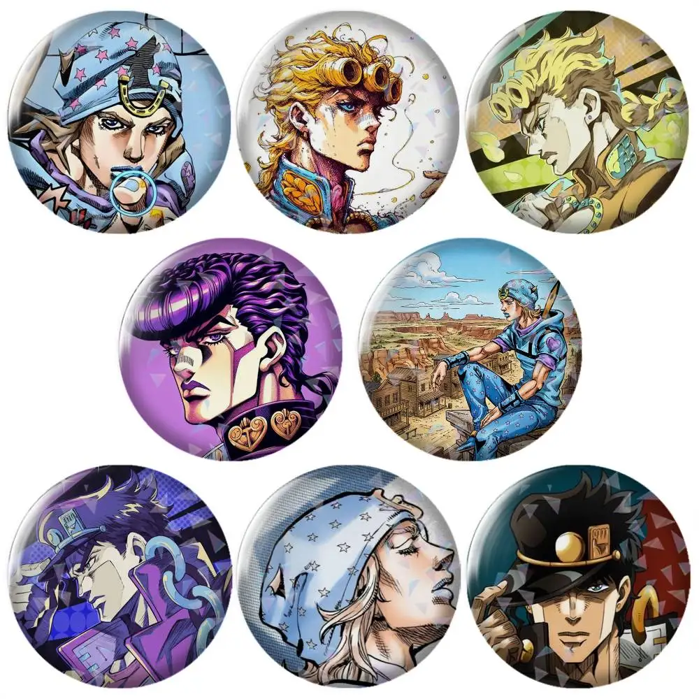 Anime Jojos-s Bizarres-s Adventures Brooch Metal Badge Brooch, Fashion Decorative Pins for Hat Bag Clothing Gift,Souvenir.