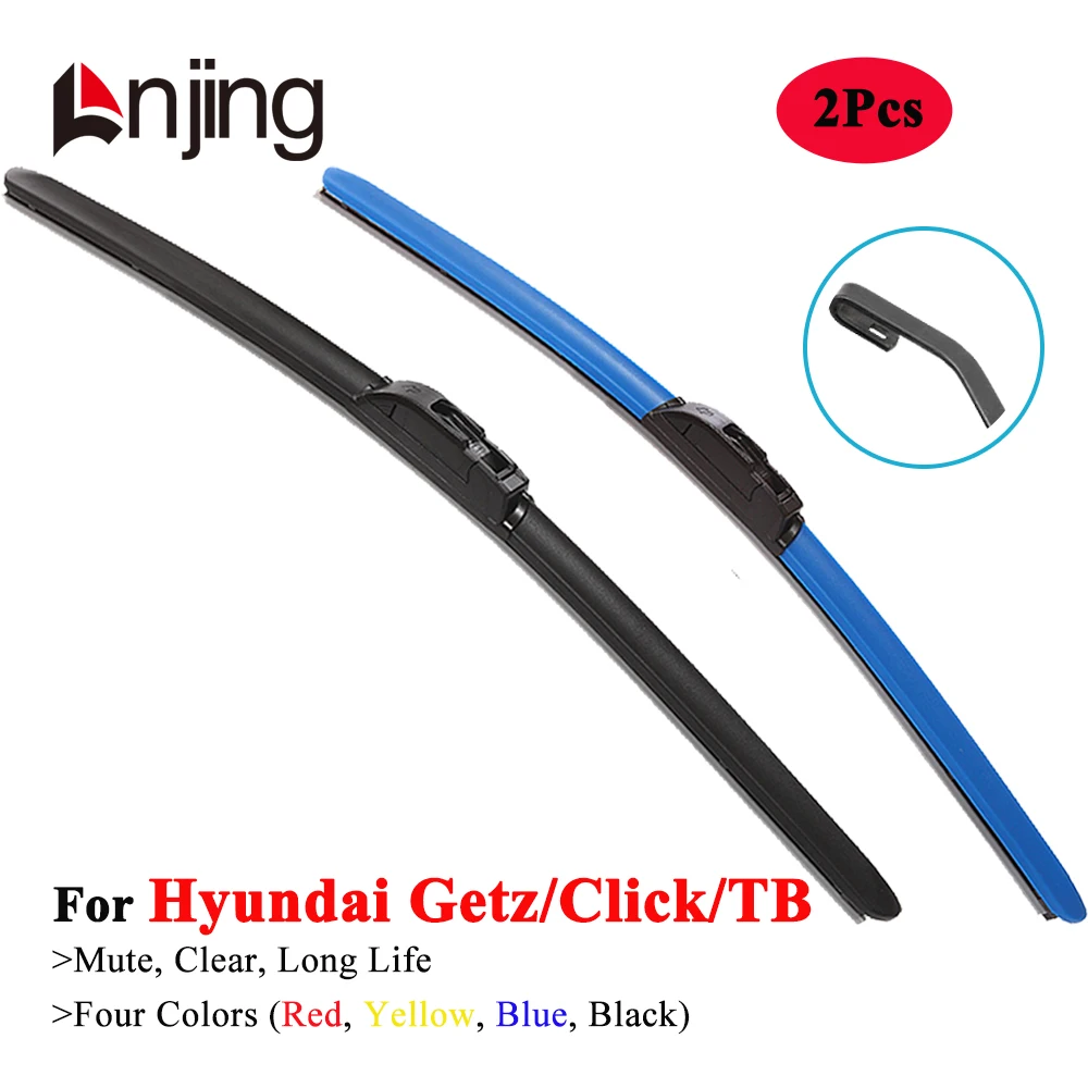 

LNJING Colorful Car Hybrid Wiper Blades for Hyundai Getz Prime Click TB Hatchback 2001 2002 2003 2004 2006 2008 2009 2010 2011