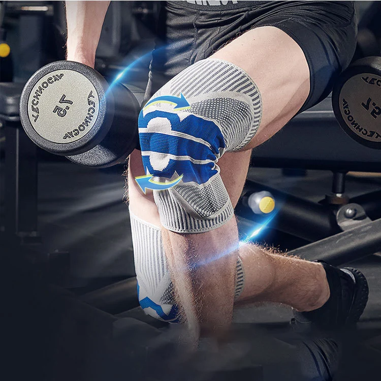 سيليكون الربيع كامل دعامة الركبة حزام الرضفة دعم الإنسي قوي الغضروف الغضروف في الهواء الطلق الرياضة واقية