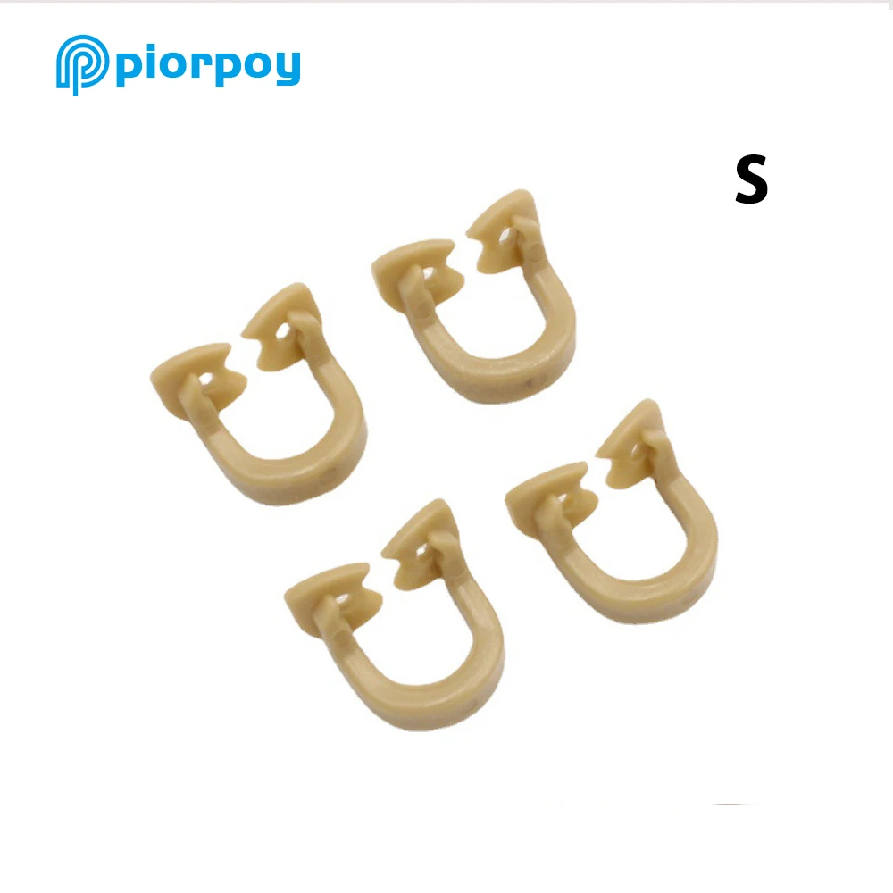 Piorpoy 4Pcs/1Box Dental Rubber Dam Klemmen Zachte Klem Algemene Kit Barrière Clip Hars Materiaal Autoclavable 134 ℃ Voor Dental Lab