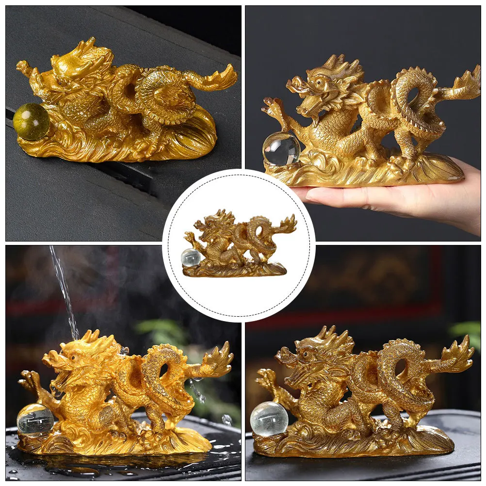 

Dragon Shape Tea Pet Resin Craft Compact Size Decorative Dragon Sculpture Home Tea Room Decor Resin Craft