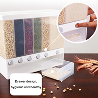 10KG Rice Storage Box Wall Mounted Cereal Grain Container Food Dispenser Grain Container Jar Kitchen Storage Organizer