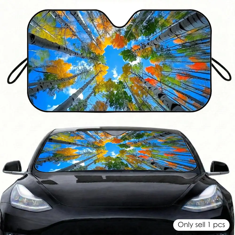 

Tree shadows Sun Visor Car Visor Sunshade Windshield Cover Aluminum Foil UV Protector Heat Insulation Reusable