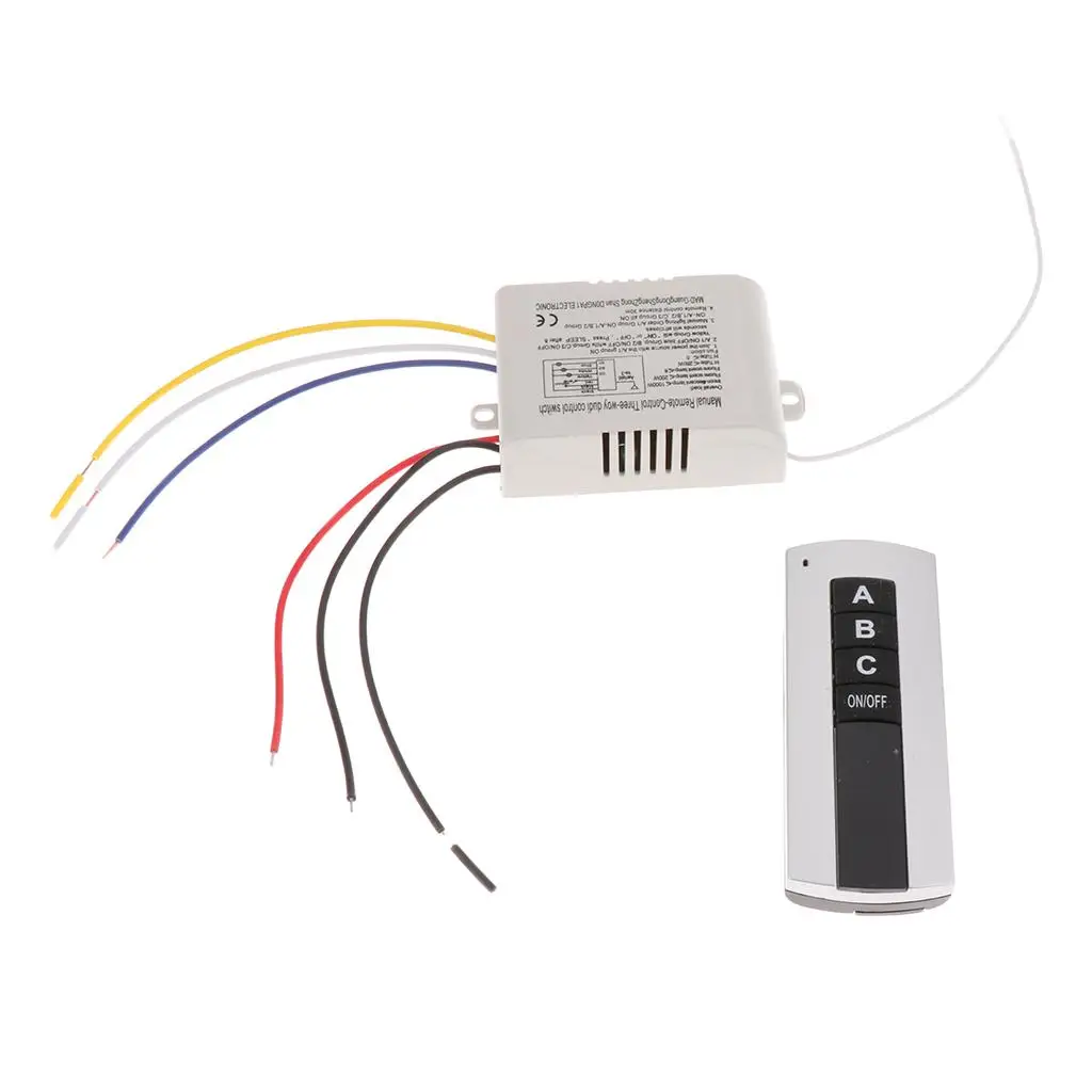 Wireless Wall Switch with Remote Control 3 Way ON OFF Light Controller for Crystal Lamp Modern Lighting