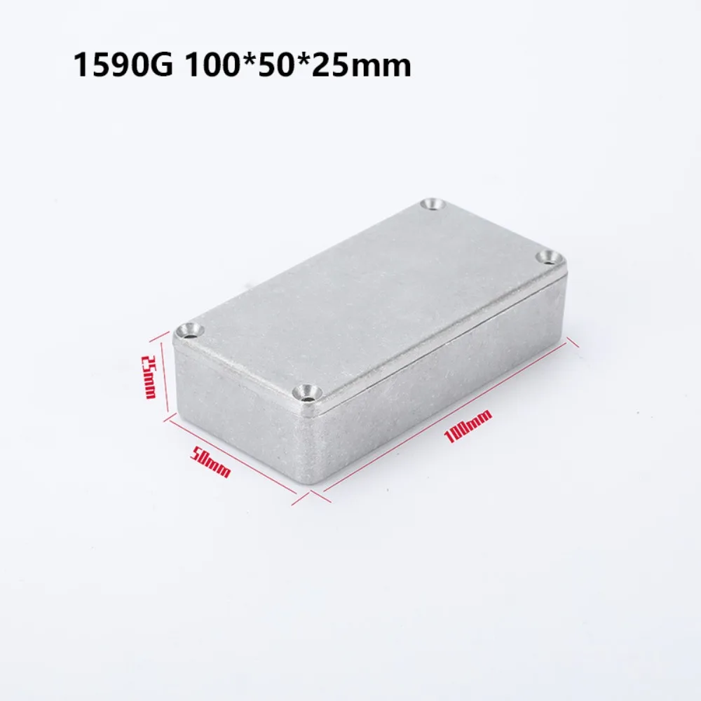 High Quality Openable Aluminium Enclosure Shell Waterproof Silver Project Box Shell DIY Musical Instrument Accessories