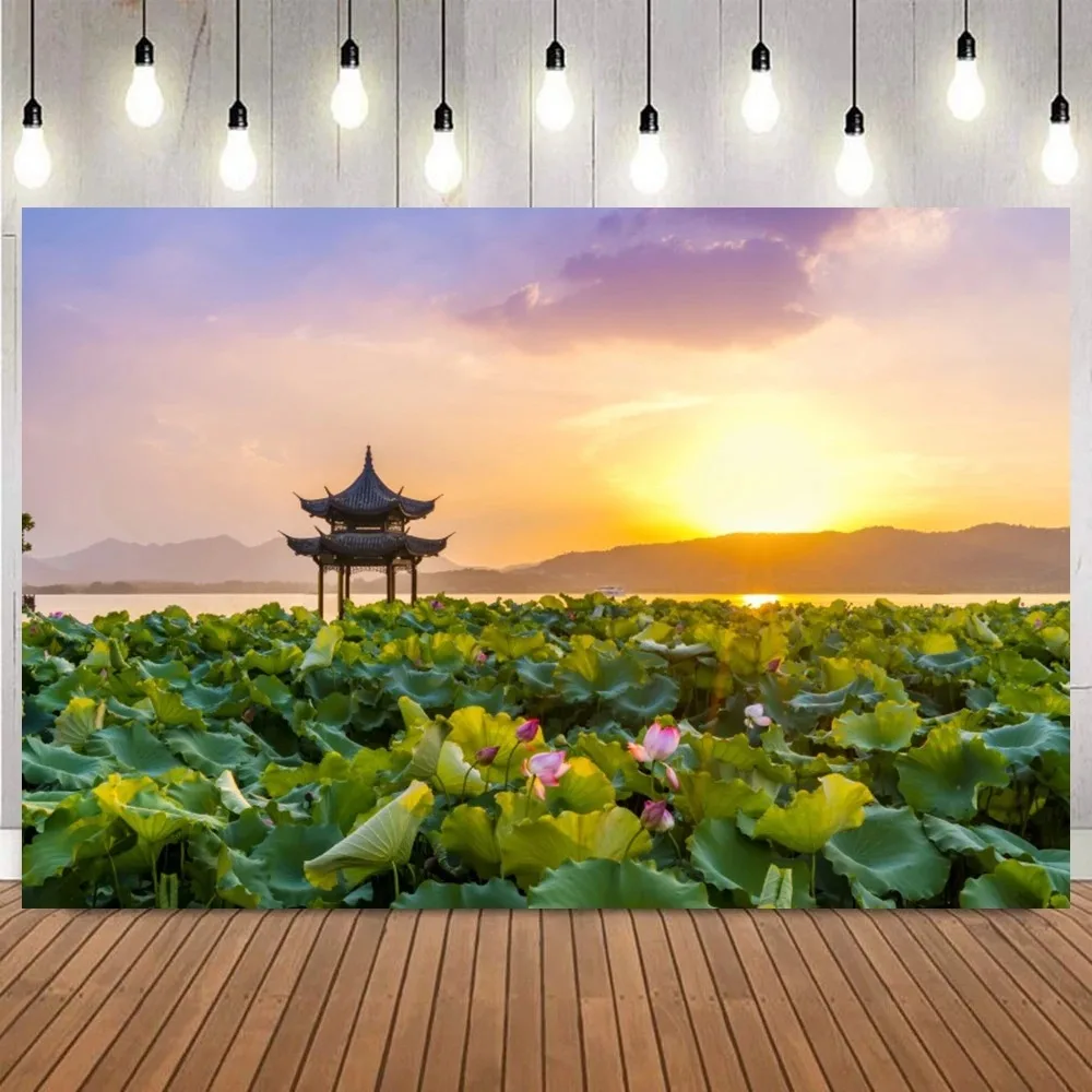 

Pastoral Landscape Photography Background Grassland Lake Mountain Tourist Attraction Home Decor Portrait Party Photo Backdrop