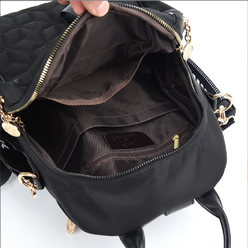 New Korean Fashion Double Zipper Shoulder Bags Waterproof Oxford High Capacity Travel Backpacks School Bag Crossbody Backpack