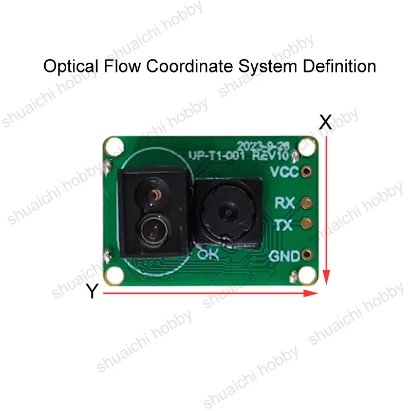 SkyDEl1PC Upixel UP-T1-001-Plus Optical Flow Sensor Ranging Module Horizontal/Vertical Positioning 50Hz 115200 Output For RC
