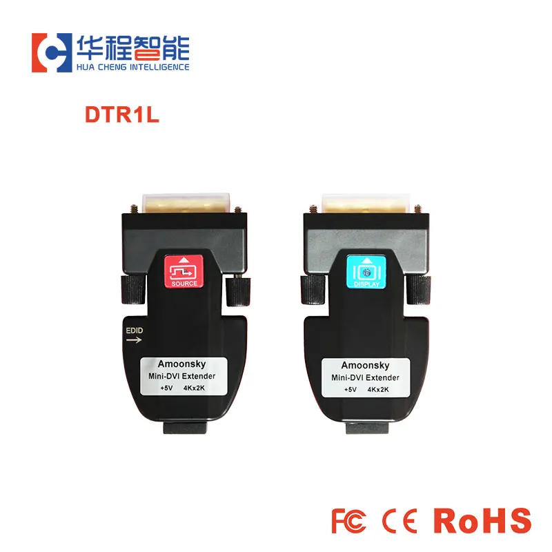 Fiber Optic DVI Converter AMS-DTR1L Single Mode Mini Type 2km DVI Fiber Optic Extender For Indoor Outdoor Led Display Monitor