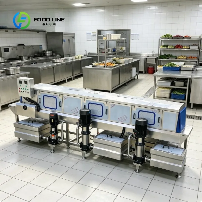 Automatic Basket Washing Machine Commercial Crate Cleaner for Seafood Vegetables Fruits Industry