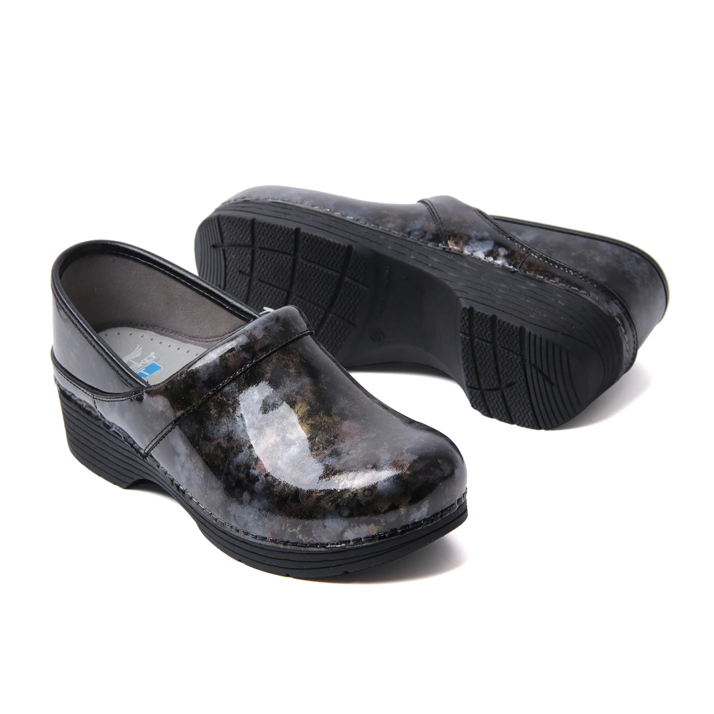 Dansko LT Anti-Fatigue Arch Support Patent Print Professional Clogs
