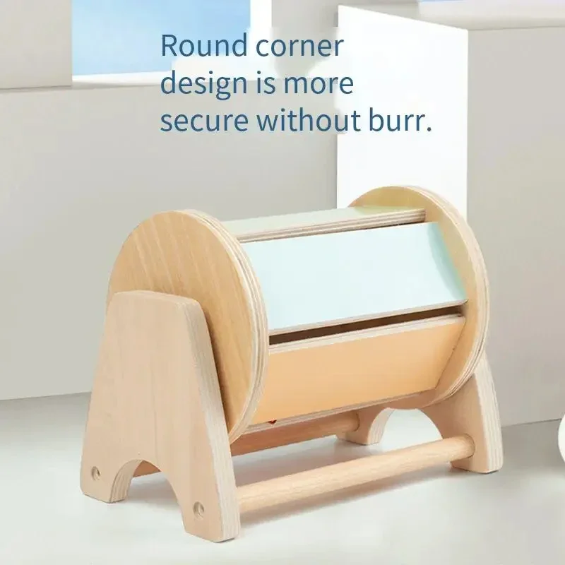 Zabawki Montessori dla niemowląt do wczesnej edukacji, drewniane zabawki do nauki kolorów i kształtów, poznawcze dopasowywanie, okrągłe i prostokątne pudełka, zabawki sensoryczne, prezenty.