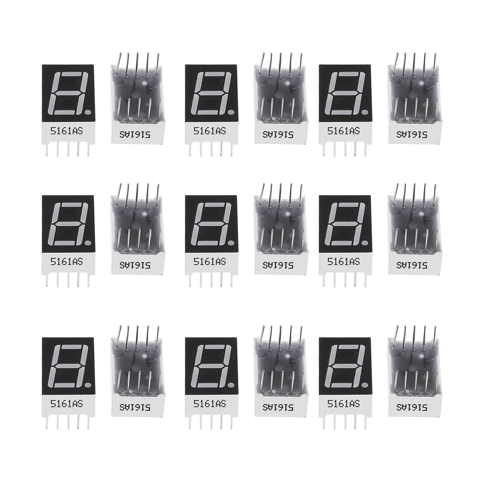 20pcs Light Digital Tube 0.5 Inch Common Anode High Brightness LED Display Common Indicator Lamp