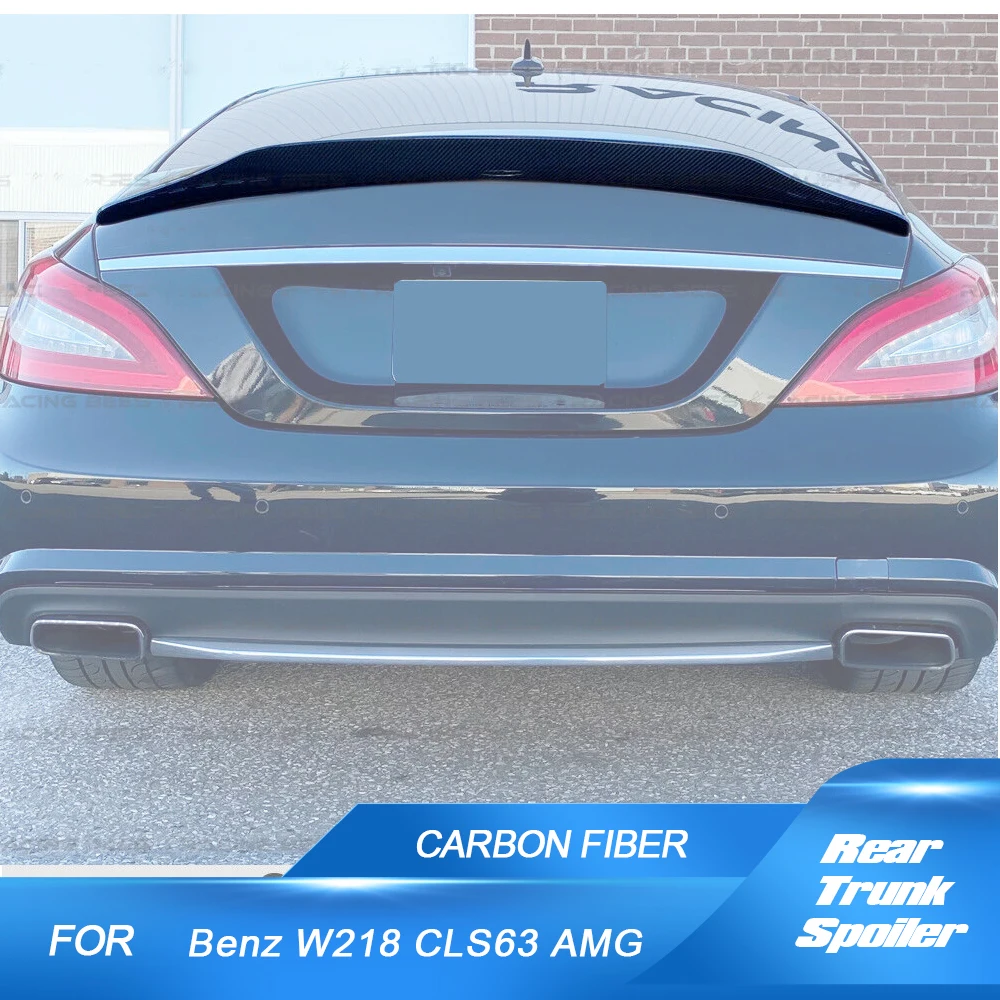 

Спойлер заднего багажника автомобиля для Mercedes-Benz CLS Class W218 CLS63 AMG 2012-2017 седан, спойлер на заднее крыло, крышка багажника из углеродного волокна