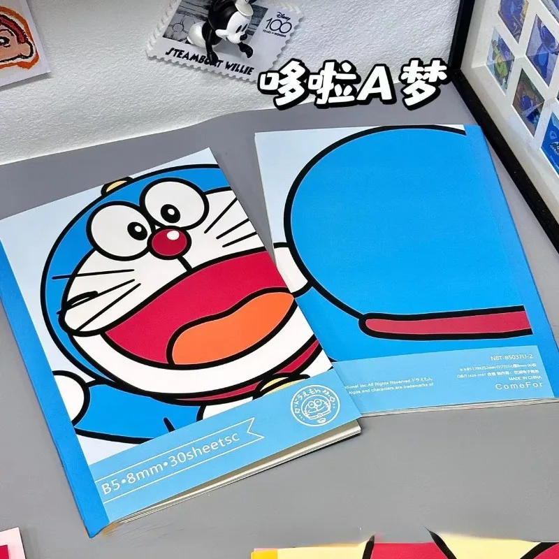 Doraemon Nobita Shizuka Fat Tiger New Cute Cartoon Style Paper Material A5 Notebook Student Office General High-Looking Notepad