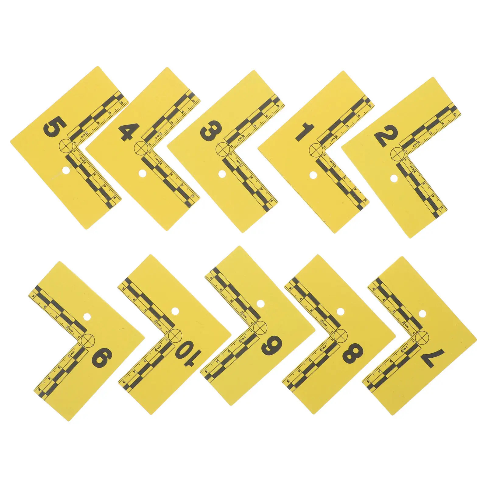 10pcs-evidence-identification-cards-waterproof-markers-numbered-police-crime-scene-evidence-scale-ruler-forensic-use
