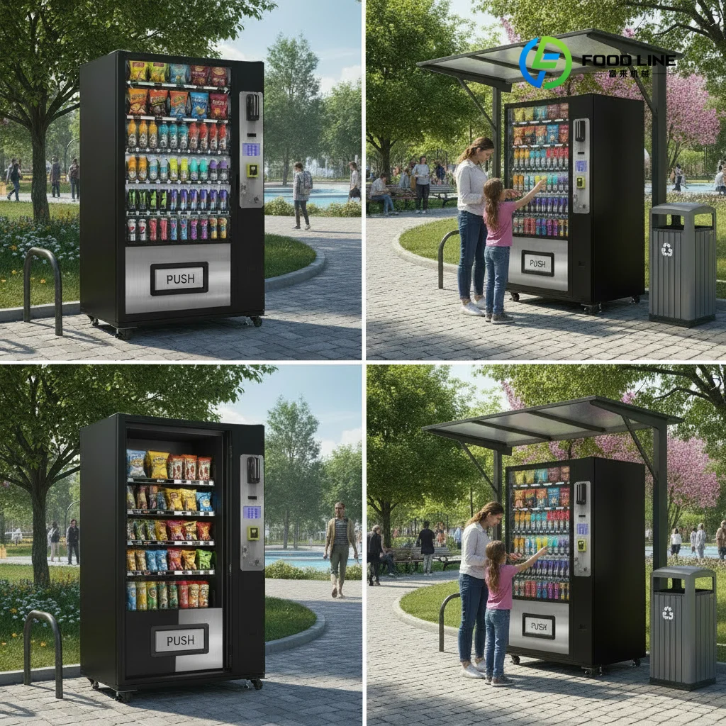 Commercial Snack Cold Drink Vending Kiosk Custom SDK Keyboard Screen For Office Building Indoor Retail Scenarios Custom