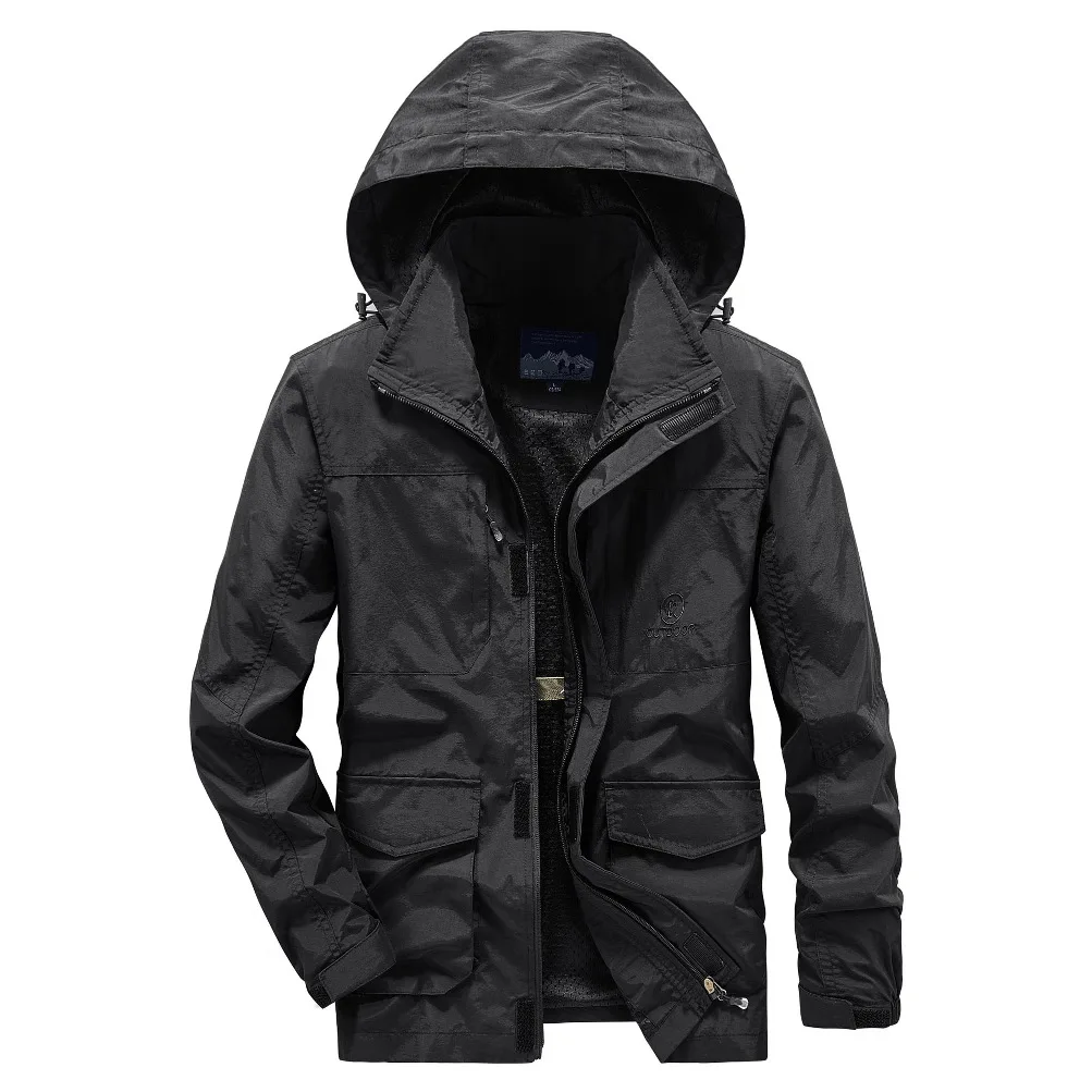 

Men's Spring And Autumn New Casual Loose Jacket Large Size Multi-Pocket Outdoor Jacket Versatile Sports Windproof Jacket