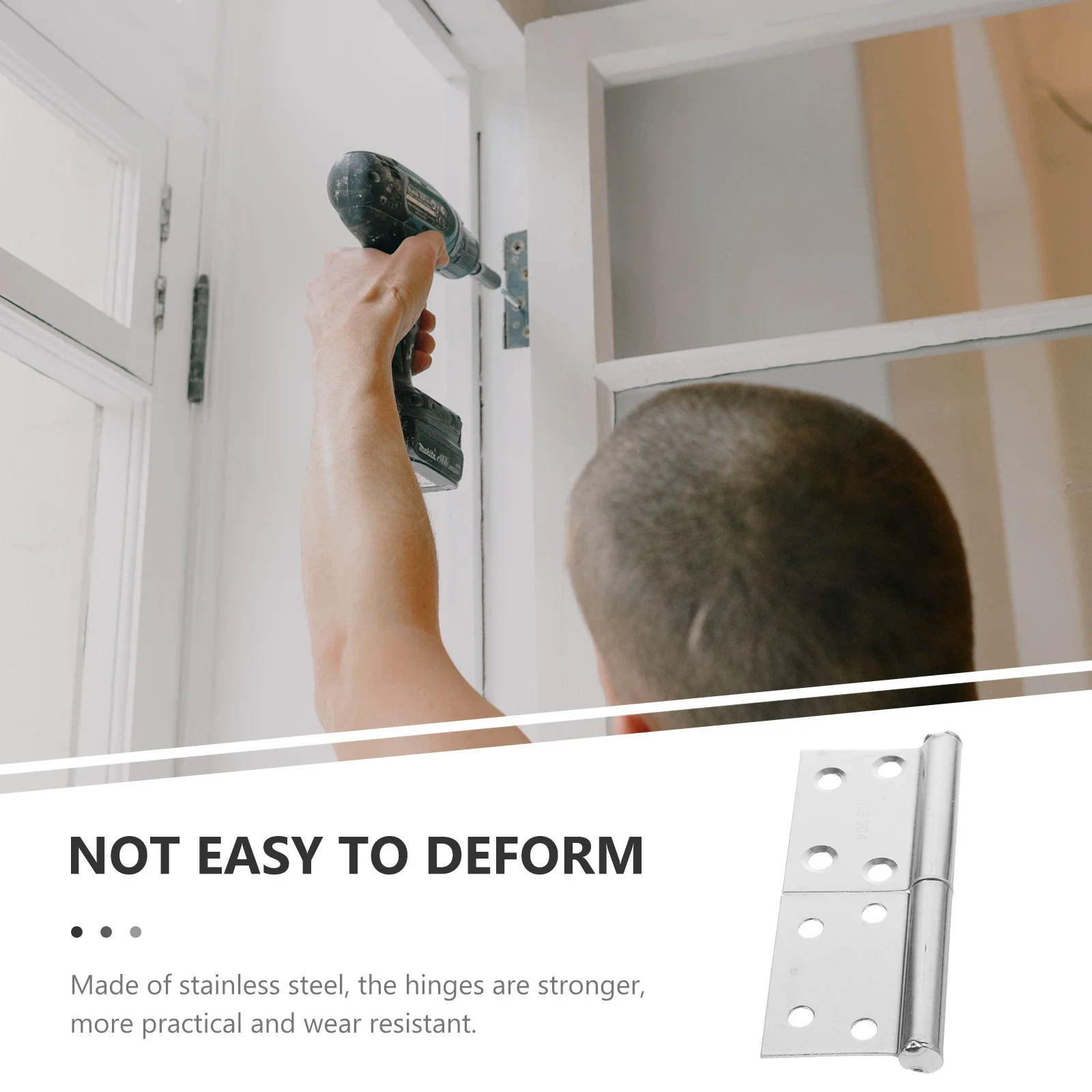 

Flag Shaped Stainless Steel Heavy Duty Door Hinges Lift Off Small Hinges For Wooden Box Outdoor Interior Garage Durable