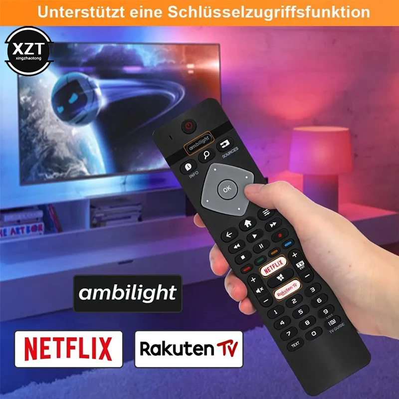 Remote Control Replacement for All Philips Ambilight 4K Smart LED TV 65PUS6754/12 65PUS6704/12 75PUS6754/12 55PUS6754
