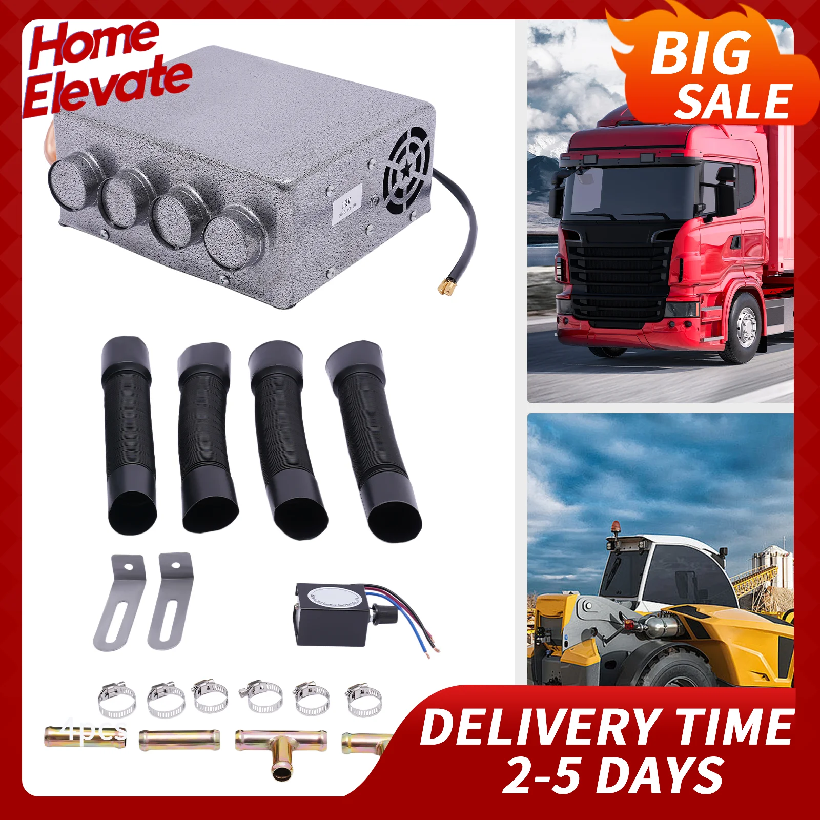 

Универсальный автомобильный обогреватель 12 В, обогреватель для автогрузовика, обогреватель для автофургонов, экскаватор, комбайн, зимнее отопление, противозапотевание, запотевание лобового стекла