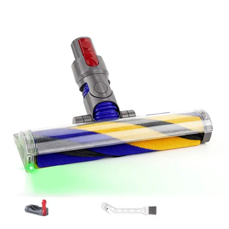 

БЫСТРАЯ ПРОДАЖА: Совместимая насадка-щетка с мягким валиком и зеленым LED-подсветкой для беспроводных пылесосов V7, V8, V10, V11, V15, предназначенная для уборки твердых полов.