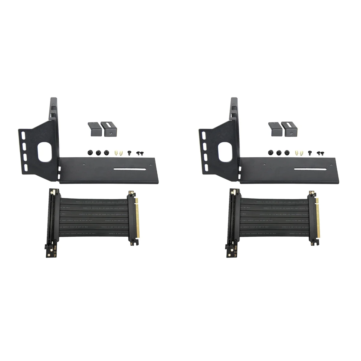 

2X GPU Stand Image Card Vertical Holder with PCI Express Extension Cable Fixed GPU PCI-E Built-in Vertical Bracket