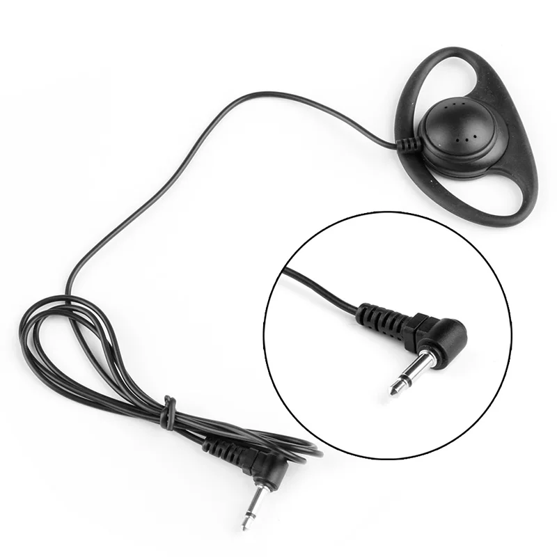 3.5mm D-Shape Jack Listen Only Earpiece Headset For Two Way Radios Walkie Radio