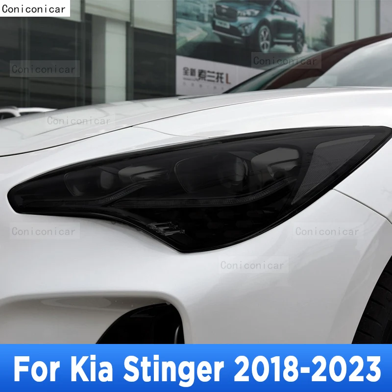 

For Kia Stinger 2018-2023 Car Exterior Headlight Anti-scratch Front Lamp Tint TPU Protective Film Repair Accessories Sticker