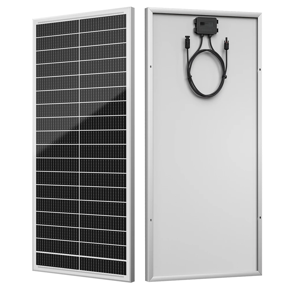 RVPOZWER 100W 18BB starre Solarpaneele mit weißem Rahmen, N-Typ-Solarzellen, 23% hoher Umwandlungseffizienz für Haus-, Wohnmobil-, Apartment-, Schul- und Outdoor-Camping-Systeme, Unterstützung für