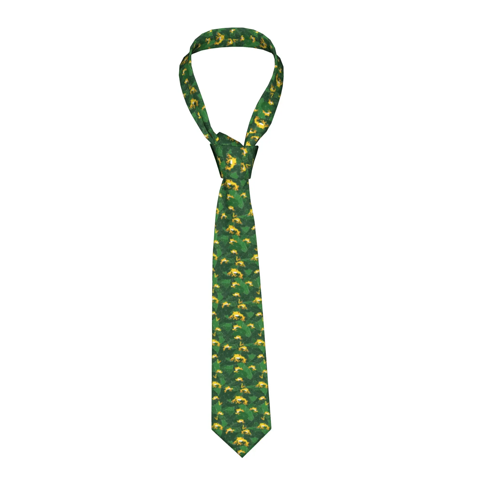 Classic Frog Jungle of The  Neck Tie for Office Men Cute Animal Lover  Neckties
