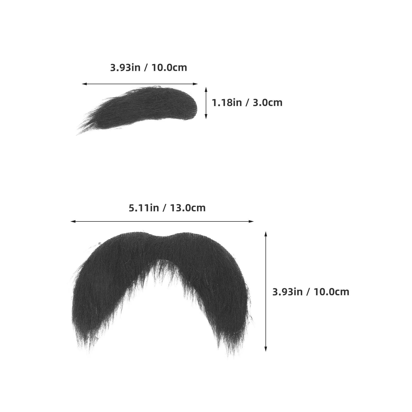 3 قطع من حواجب الشارب المزيفة ذاتية اللصق، لحية واقعية للرجال، إكسسوارات تنكرية لحفلات الهالوين، تلتصق على شعر الوجه