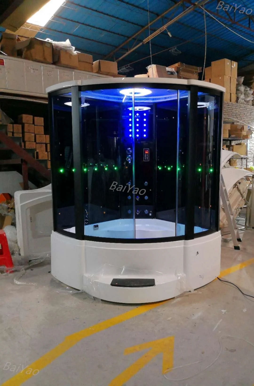 غرفة استحمام بخارية 1500 مللي متر مع دوامة زاوية جاكوزير غرفة استحمام مريحة تتسع لـ 1-2 أشخاص #4