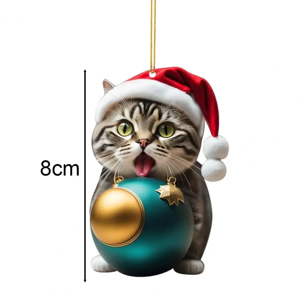 Christmas Cat Pendant Decoration Cartoon Cute Cat Pendant Christmas Car Interior Decoration Christmas Tree Pendant Decoration