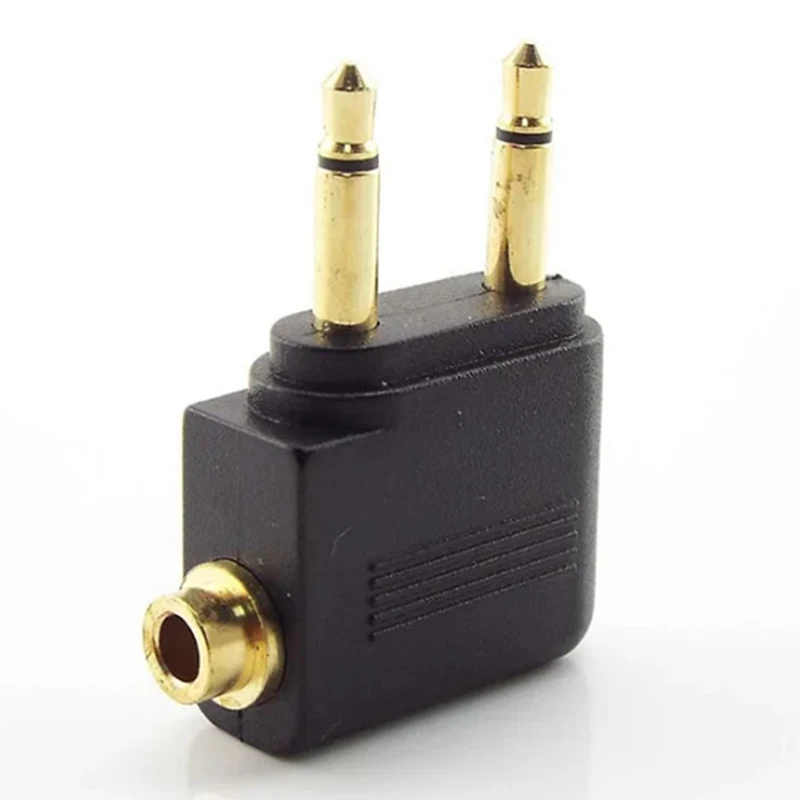 DC 3.5Mm Airplane Airline Air Plane Headphone Mono Audio Converter Travel Jack Plug Splitter Adapter, Durable Fine Workmanship