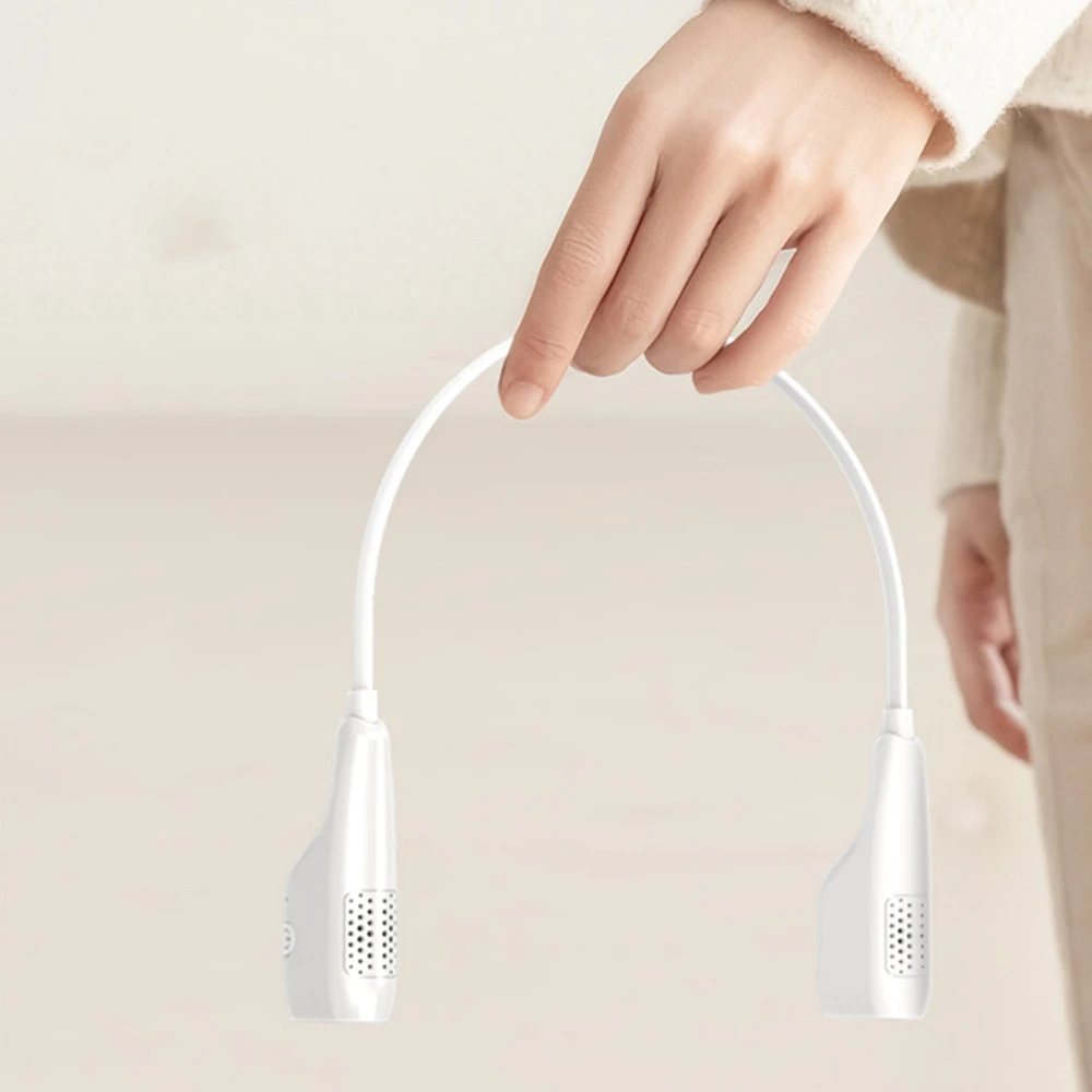 منقي هواء صغير محمول USB معلق للرقبة منقي هواء يمكن ارتداؤه بدون استخدام اليدين منقي هواء بالأيونات السالبة منخفض الضوضاء لمترو الأنفاق أ