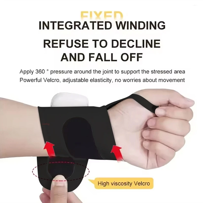 

EMS Wrist Massager Pain Relief Carpal Tunnel Support Rechargeable Vibration Brace Tendonitis Care
