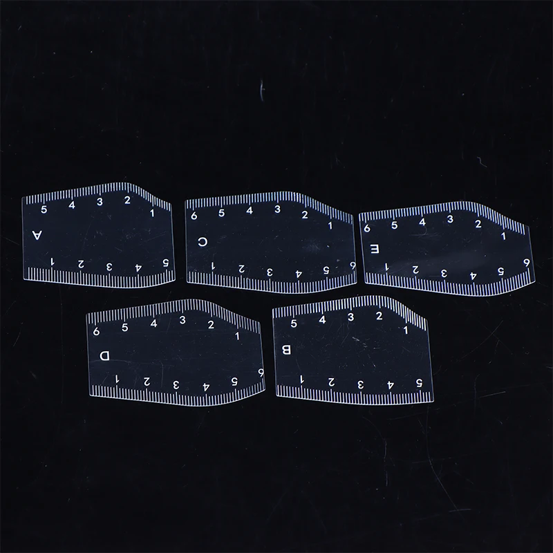 New 5Pcs Durable Brow Shaping Stencil Shaping Portable Instant Brow Shaper Drawing Eyebrow Design Ruler Gift