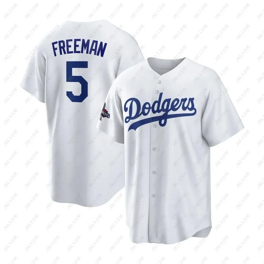 American Baseball Jersey Kids Men Home Clothes Tee Boys Dodgers Top Team Player Children T Shirt Los Angeles World Series 5 2024