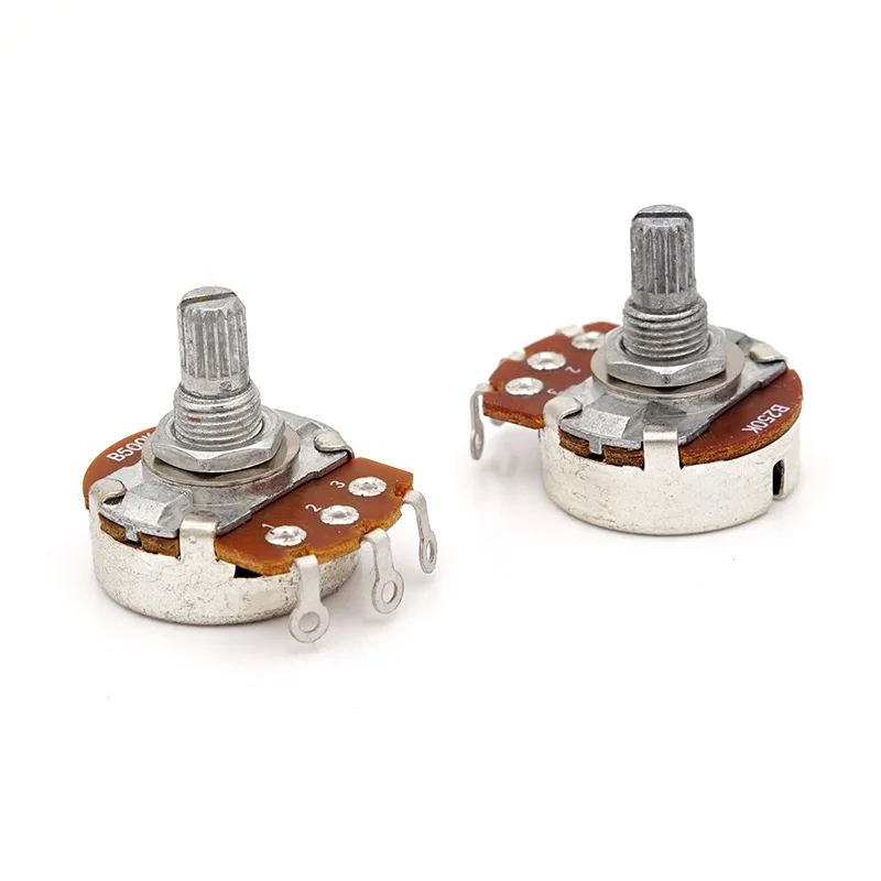 4pcs Guitar Pots Volume 500K Electric Guitar Large Pots 24mm Base with 15mm Split Shaft Guitar Potentiometer B500K