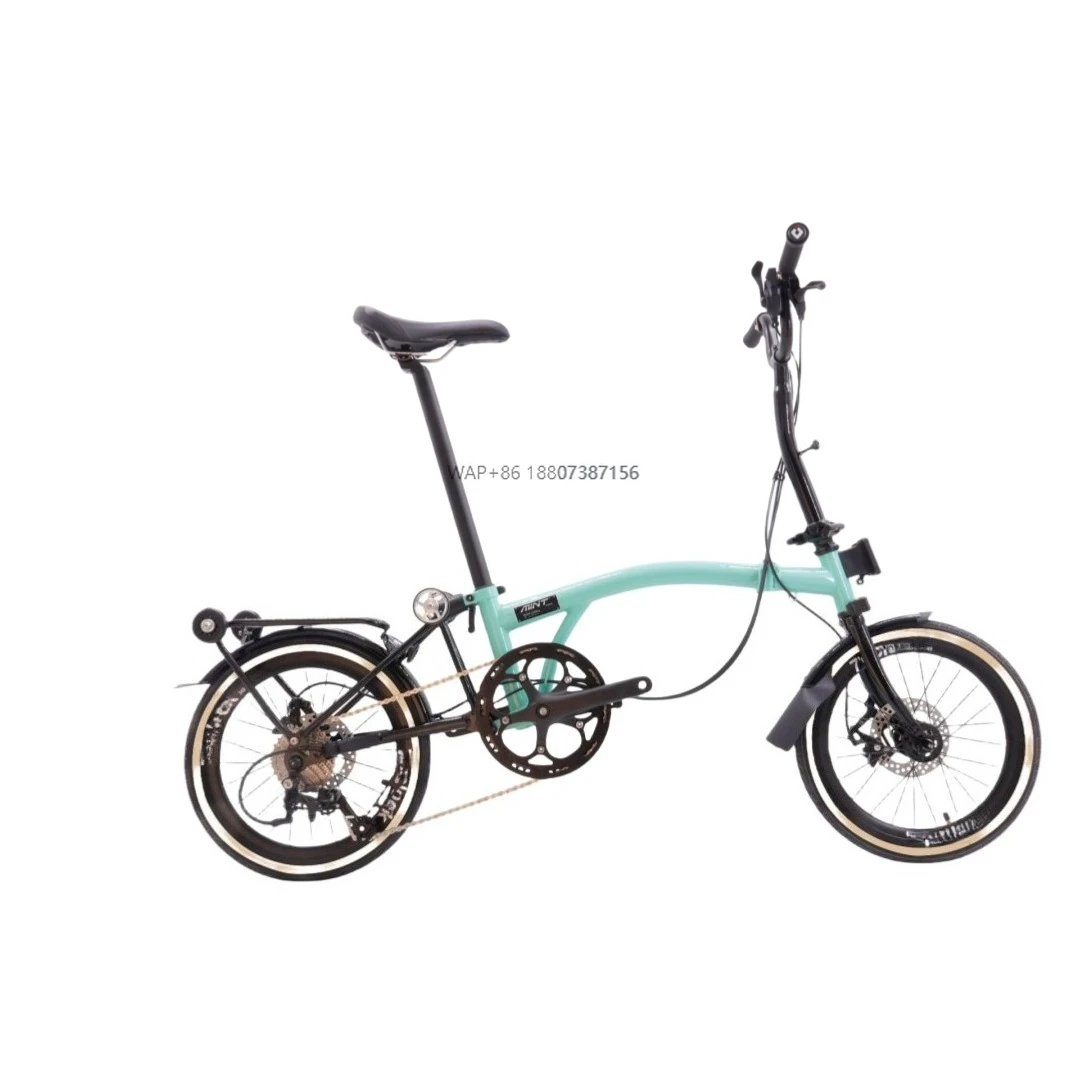

Высококачественный 16-дюймовый трехскладной велосипед, 9 скоростей, стальная рама, легкий, миниатюрный складной велосипед для взрослых