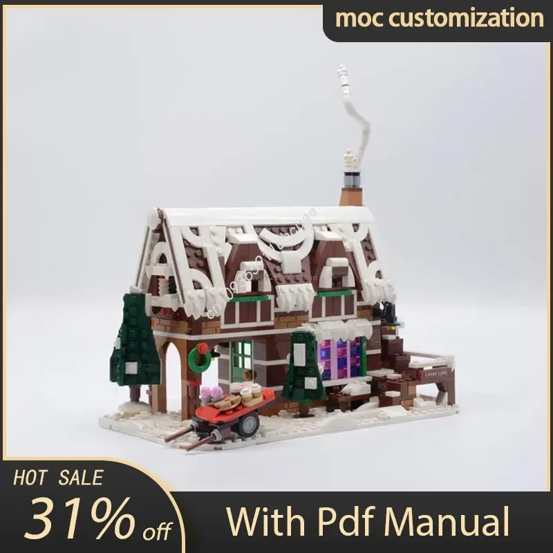 

New Modular Winter Village Gingerbread House Moc Building Blocks Bricks Set Toys for Kids Education Gifts 10267 10293