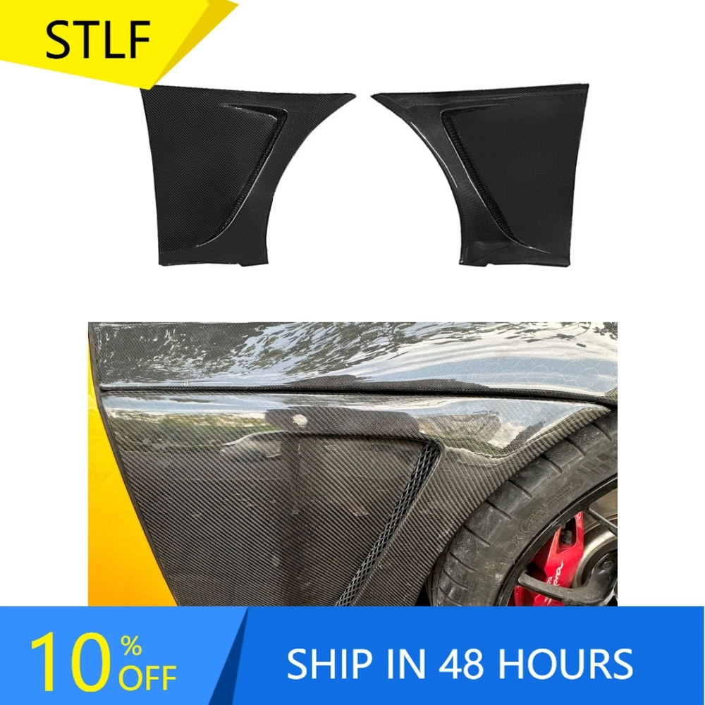 

STLFReal Carbon Fiber A90 Carbon Fiber EVS Style Front Bumper Side Fender Trims Hood for Toyotas Supra A90 2019+