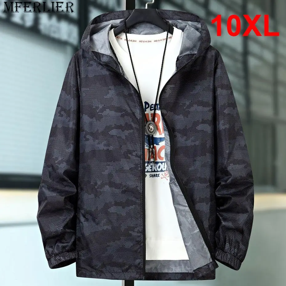 

Summer Thin Jacket Men Fashion Casual Camouflage Jacket Plus Size 10XL Summer Fishing Jackets Male Big Size 10XL