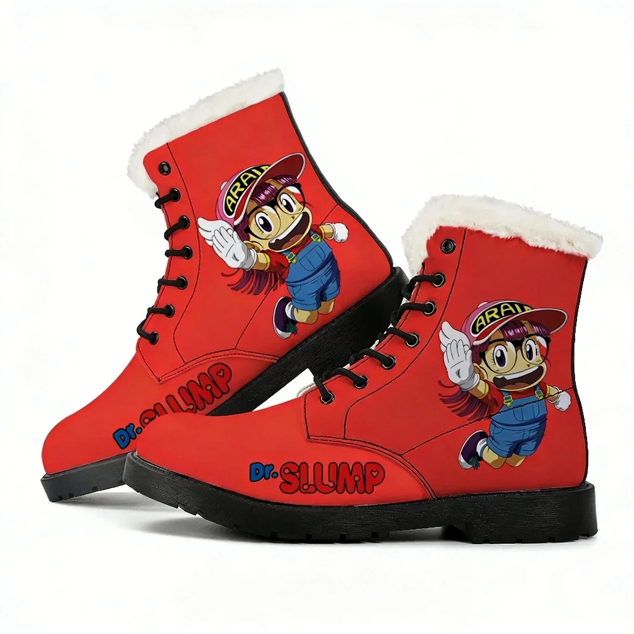 

A-Arale Dr Slump Plush Boots Mens Womens Teenager Shoes Casual Boot Outdoor Light High Quality Print on Demand Customize Shoe