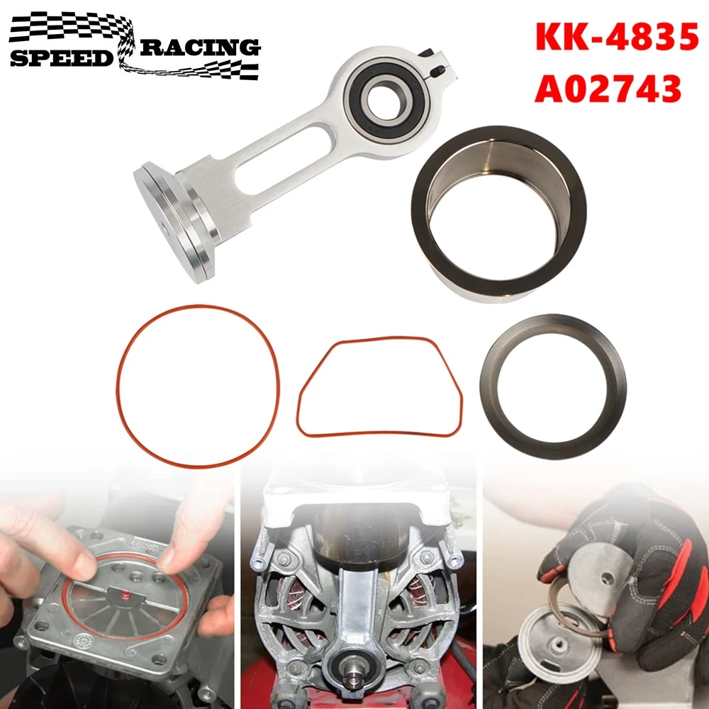 KK-4835 Compressor Piston Connecting Rod Kit Fit for Craftsman Devildiss Dewalt Porter Cable Oil Free Air Compressor Pump A02743