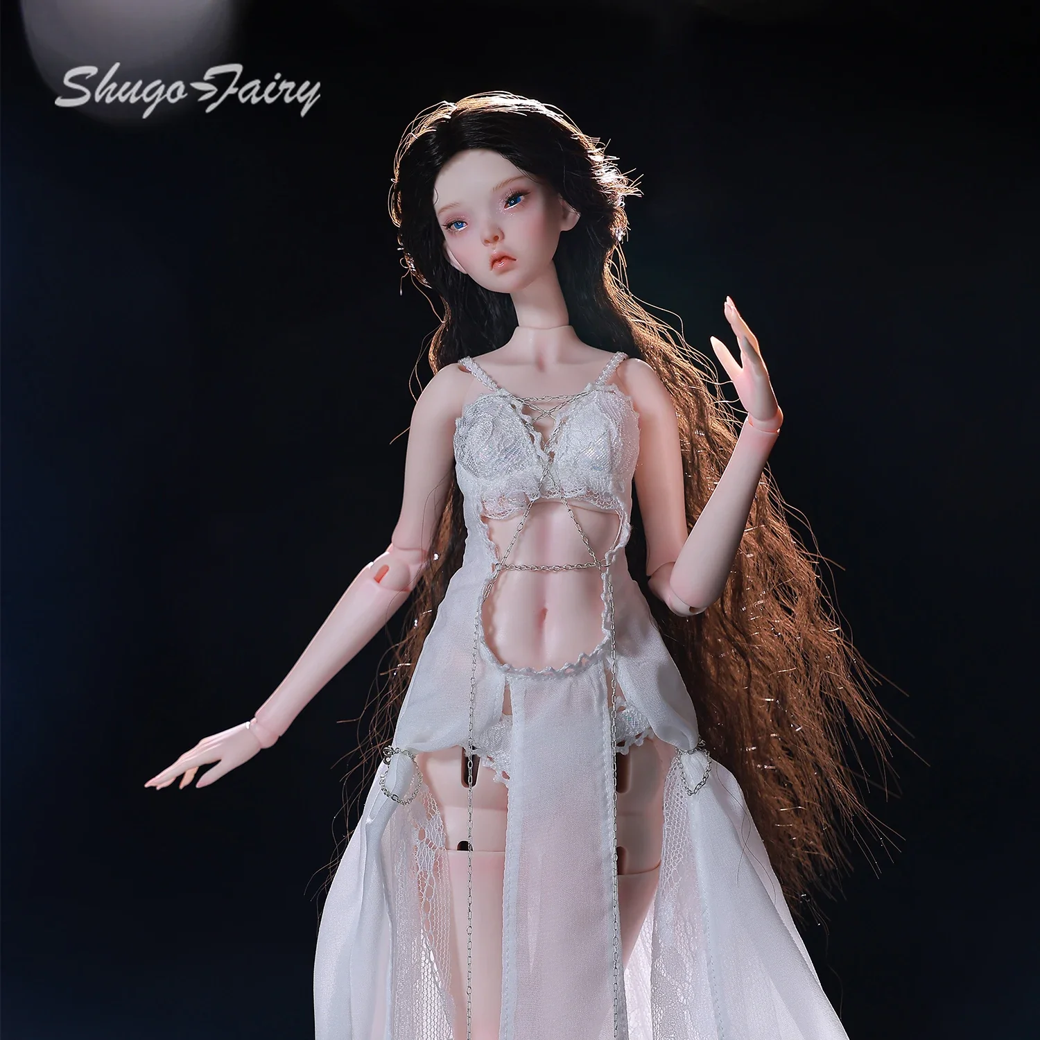 Phyllis E 1/4 BJD Lalka Ciążowa z Wąskim Brzuchem, Lalka Artystyczna z Żywicy, Wyszczuplone Ciało, Kompletny Zestaw, Figurka ShugaFairy